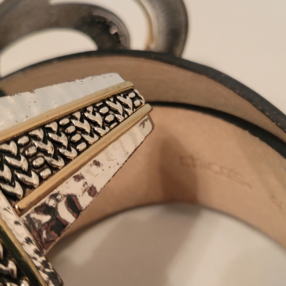 Chico's Black Genuine Leather Adjustable Belt Size small - Picture 12 of 12